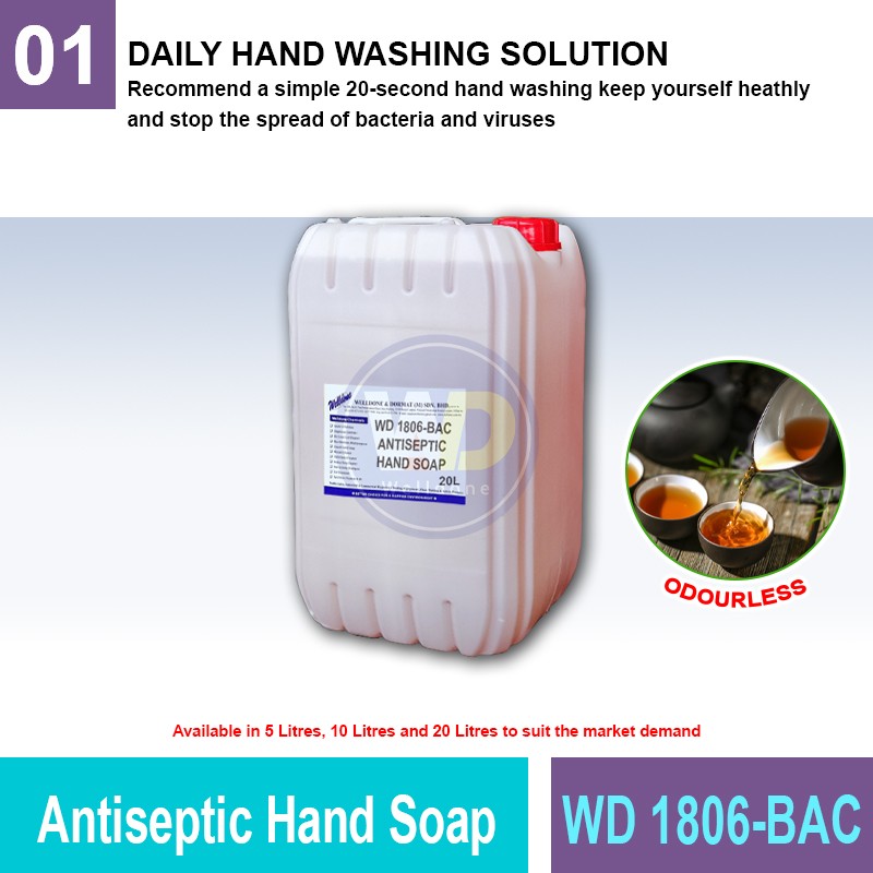 WD 1806-BAC Antiseptic Hand Soap | Quality Detergent MY | Welldone