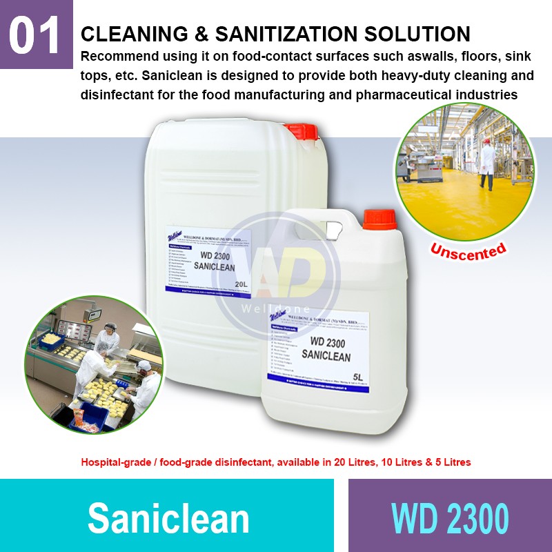 WD 2300 Saniclean | Quality Cleaning Chemical & Detergent MY | Welldone