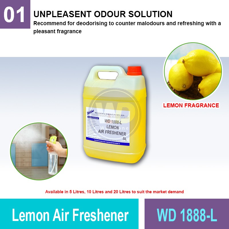 WD 1888-L Lemon Air Freshener | Fragrance Solution MY | Welldone