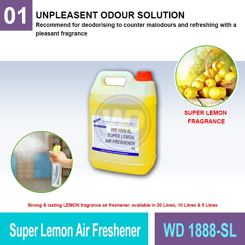 WD 1888-SL Super Lemon Air Freshener | Fragrance Solution MY | Welldone
