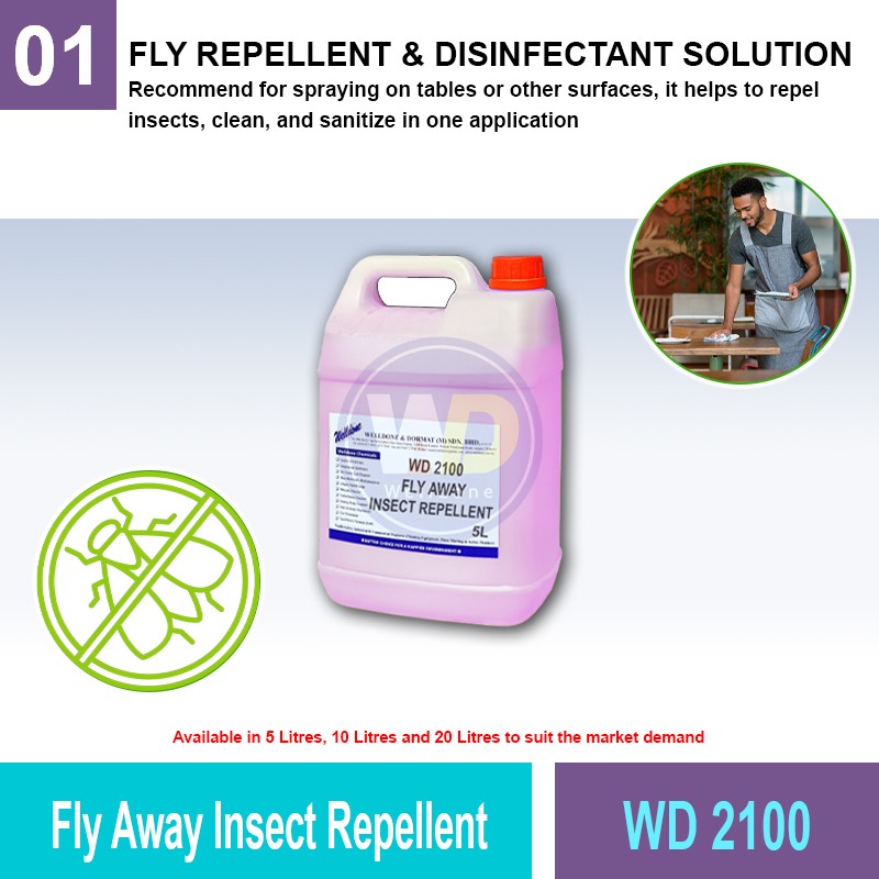 WD 2100 Fly Away Insect Repellent | Fragrance Solution MY | Welldone
