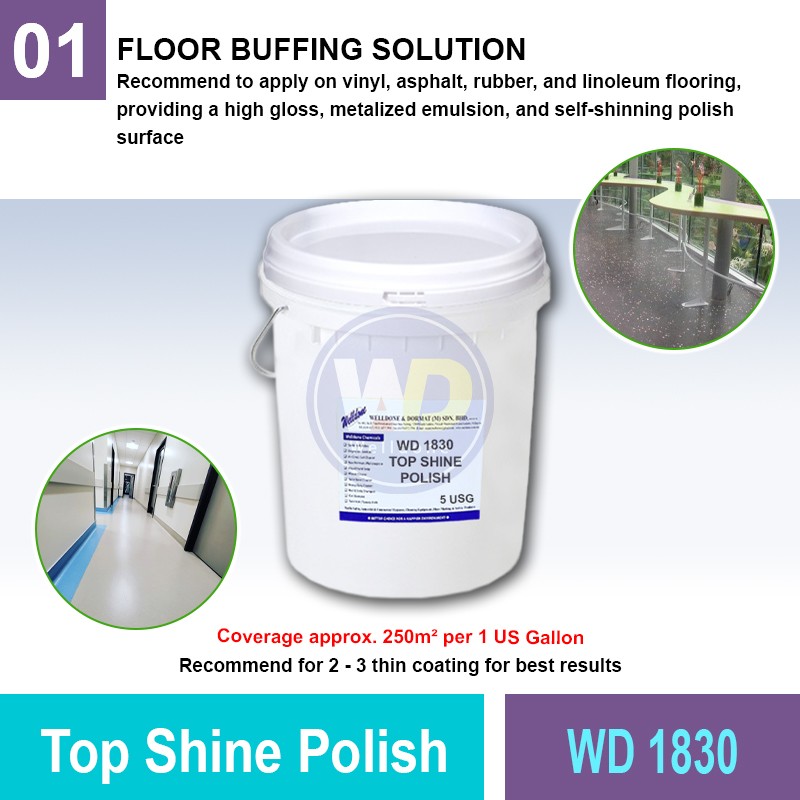 WD 1830 Top Shine Polish | Quality Floor Buffing Solution MY | Welldone