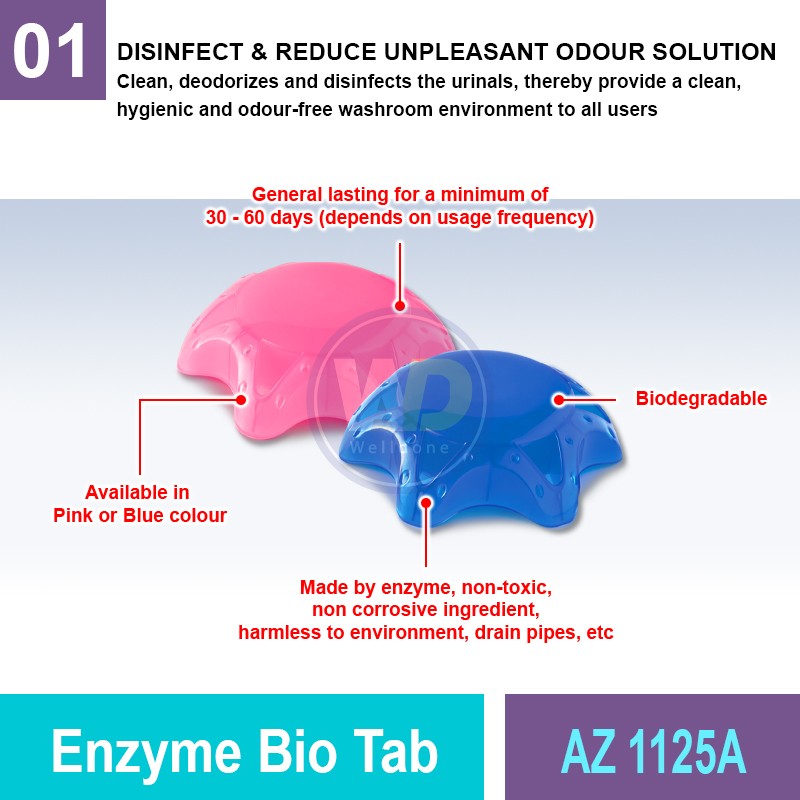 AZ 1125 Enzyme Bio Tab | Urinal Hygiene Malaysia | Welldone