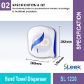 SL 1220 Sleek Series Hand Towel Dispenser | Washroom Accessories MY | Welldone