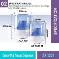 AZ 1300 Center Pull Tissue Dispenser | Washroom Accessories MY | Welldone