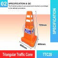 TTC28 Triangular Traffic Cone | Quality Safety Cone MY | Welldone