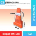 TTC24 Triangular Traffic Cone 24" | Quality Safety Cone MY | Welldone