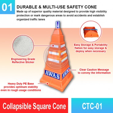 Collapsible Square Cone