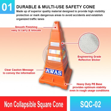 Non Collapsible Square Cone