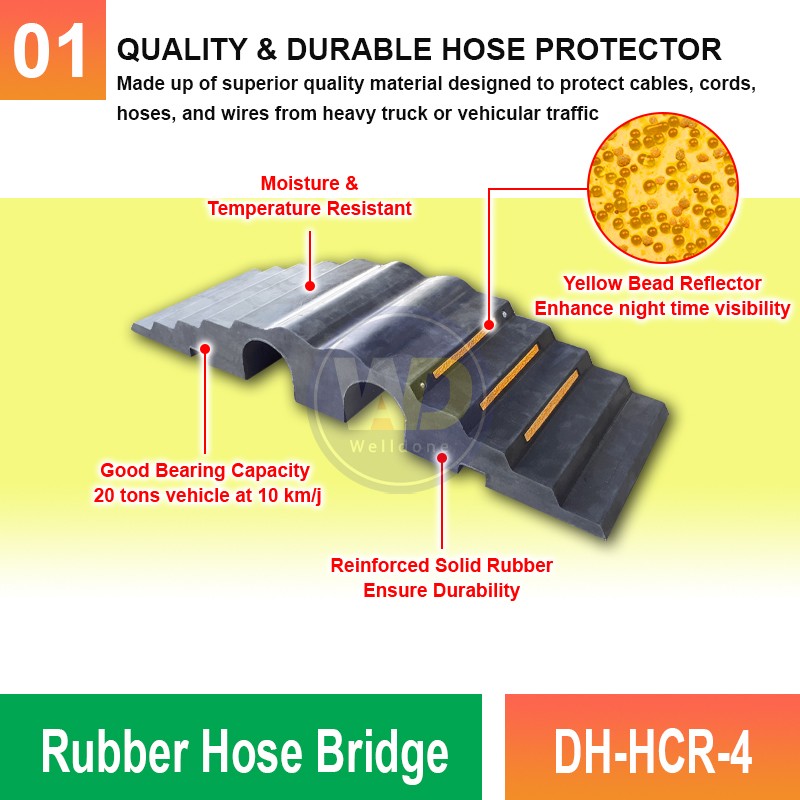 DH-HCR-4 Rubber Hose Bridge | Quality Hose Protector MY | Welldone