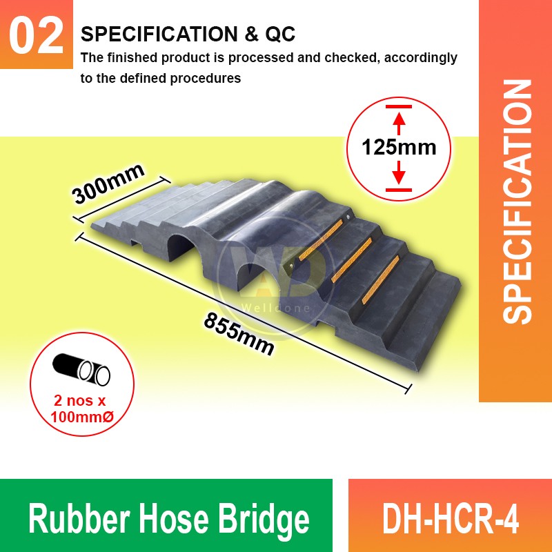 DH-HCR-4 Rubber Hose Bridge | Quality Hose Protector MY | Welldone