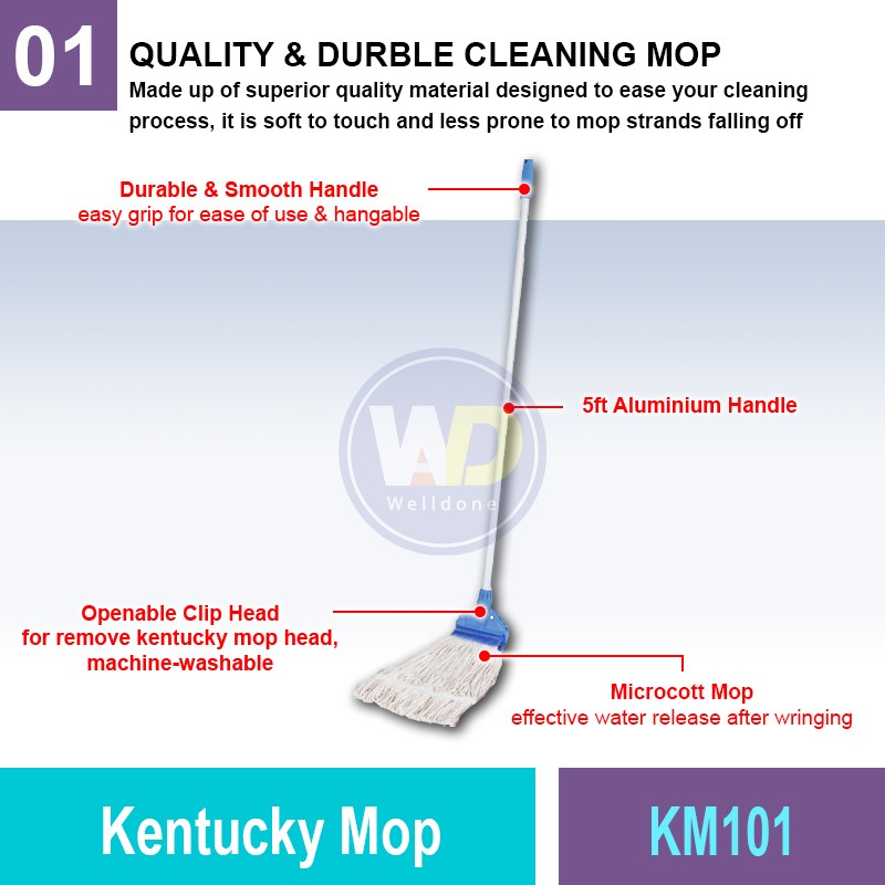 KM101 Kentucky Mop | Quality Washroom Accessories Malaysia | Welldone