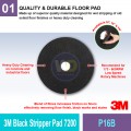P16B 3M™ Black Stripper Pad 7200 | Quality Floor Pad MY | Welldone