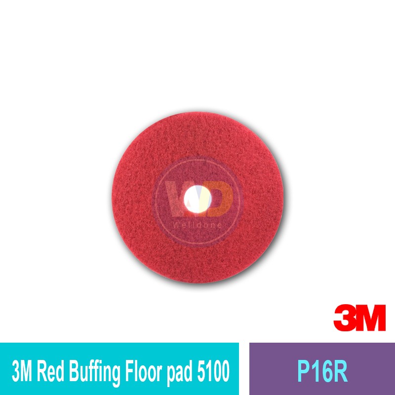 P16R 3M™ Red Buffing Floor Pad 5100 | Quality Floor Pad MY | Welldone