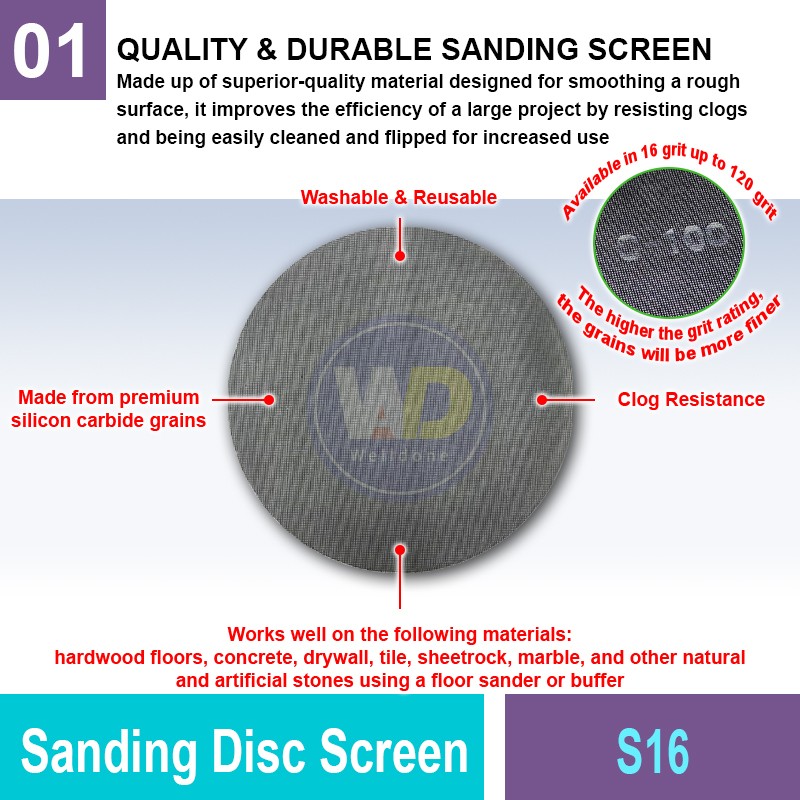 S16 Sanding Disc Screen | Quality Floor Buffing MY | Welldone