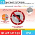 RP.2 No Left / Right Turn Sign | Quality JKR Signboard MY | Welldone