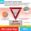 RP.13 Beri Laluan Sign | Quality JKR Signboard Malaysia | Welldone