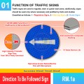 RM.1a Direction To Be Followed Sign | Permanent Road Sign | Welldone