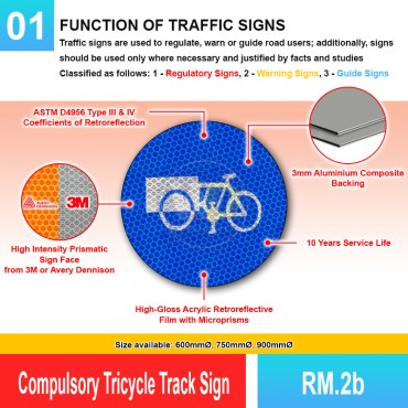 Compulsory Tricycle Track Sign