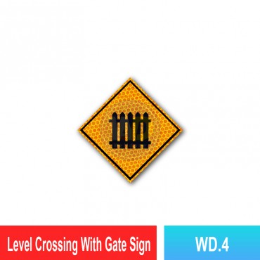 Level Crossing With Gate Sign