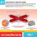WD.7 Level Crossing Without Gate Sign | Quality JKR Signboard MY | Welldone