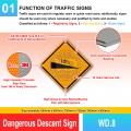 WD.8 Dangerous Descent Sign | Quality JKR Signboard MY | Welldone