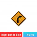 WD.10 Left / Right Bends Sign | Quality JKR Signboard MY | Welldone