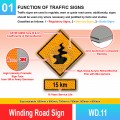 WD.11 Winding Road Sign | Quality JKR Signboard Malaysia | Welldone