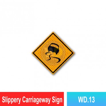 Slippery Carriageway Sign