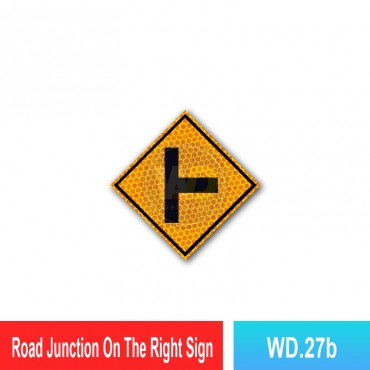Road Junction On The Right Sign