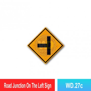 Road Junction On The Left Sign