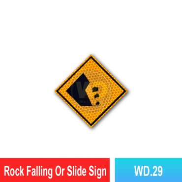 Rock Falling Or Slide Sign