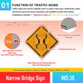 WD.35 Narrow Bridge Sign | Quality JKR Signboard Malaysia | Welldone