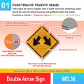 WD.36 Double Arrow Sign | Quality JKR Signboard Malaysia | Welldone