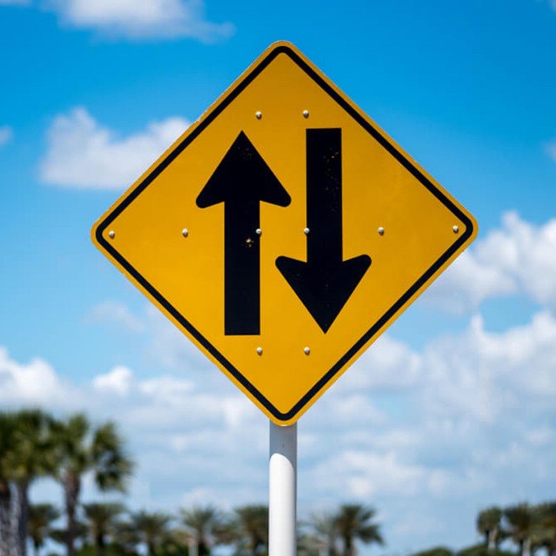 WD.37 Two Way Traffic Sign | Quality JKR Signboard Malaysia | Welldone