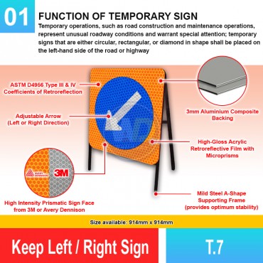 Keep Left / Right Sign