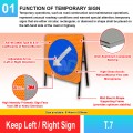 T.7 Keep Left / Right Sign | Quality JKR Signboard Malaysia | Welldone