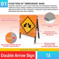 T.8 Double Arrow Sign | Quality JKR Signboard Malaysia | Welldone