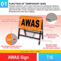 T.15 AWAS Sign | Quality JKR Signboard Malaysia | Welldone