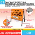 T.18h Jalan Selorong Di Hadapan Sign | JKR Signboard MY | Welldone