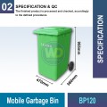 BP120 Mobile Garbage Bin w SIRIM | Quality Wheelie Bin MY | Welldone