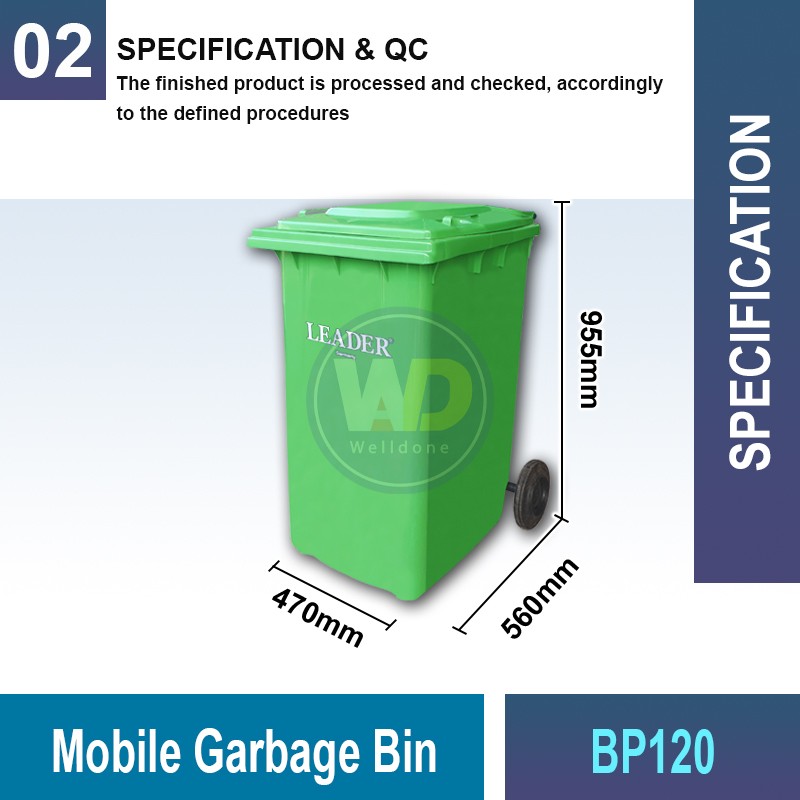 BP120 Mobile Garbage Bin w SIRIM | Quality Wheelie Bin MY | Welldone