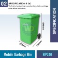 BP240 Mobile Garbage Bin w SIRIM | Quality Wheelie Bin MY | Welldone