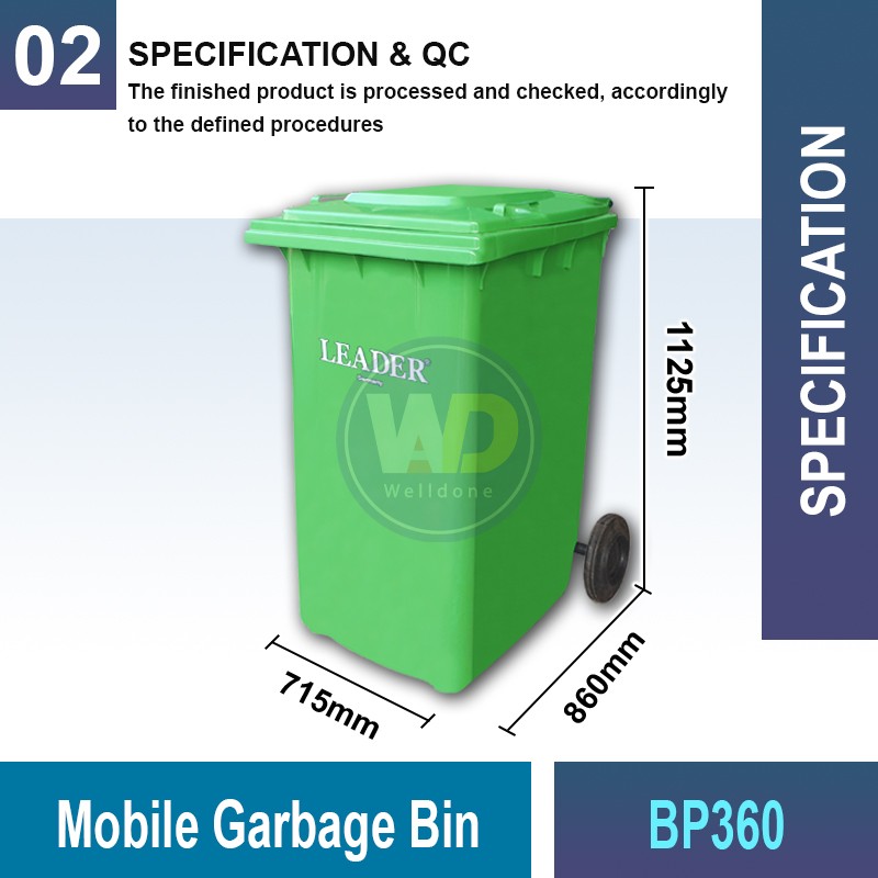 BP360 Mobile Garbage Bin | Quality Wheelie Bin MY | Welldone