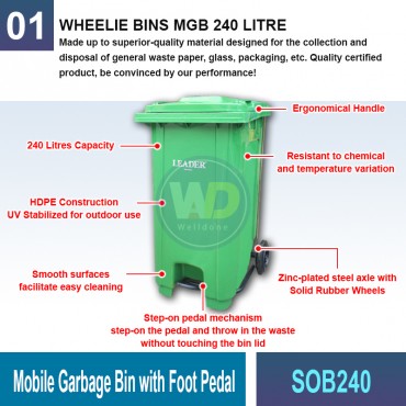 Mobile Garbage Bin with...