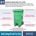 SOB120 Mobile Garbage Bin w Pedal | Quality Wheelie Bin MY | Welldone