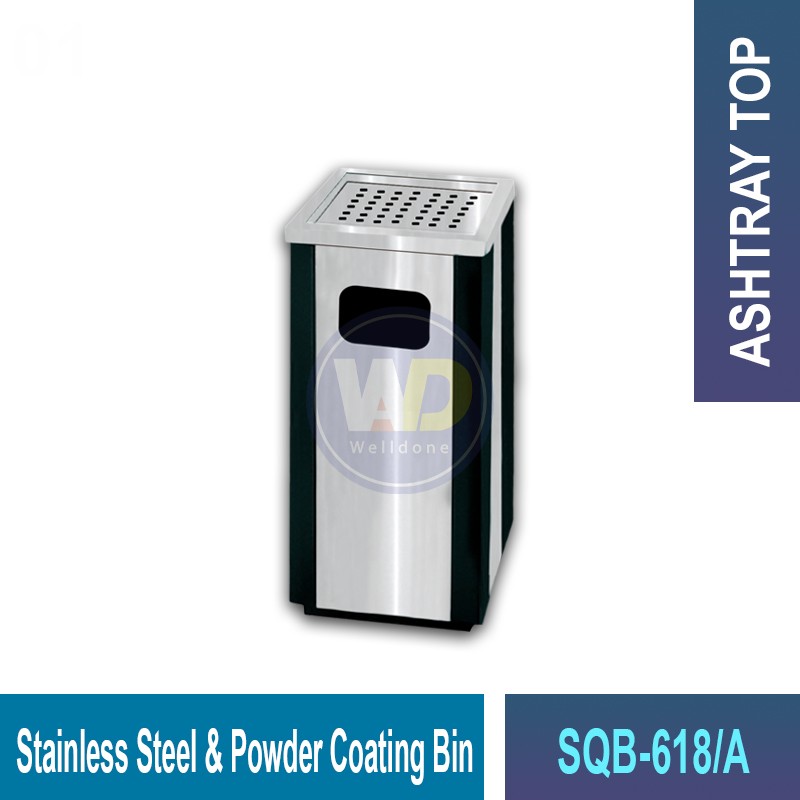 SQB-318/618/A | Stainless Steel Powder Coating Bin | Quality Waste Bins MY | Welldone