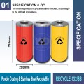 RECYCLE-132/SS Powder Coating & S.S. Recycle Bin | Eco-Friendly Waste Solutions | Welldone