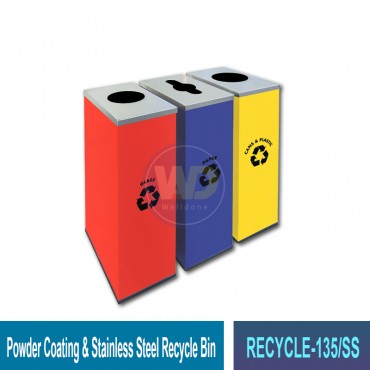 Powder Coating & Stainless Steel Recycle Bin