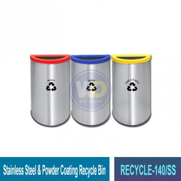 Stainless Steel & Powder Coating Recycle Bin